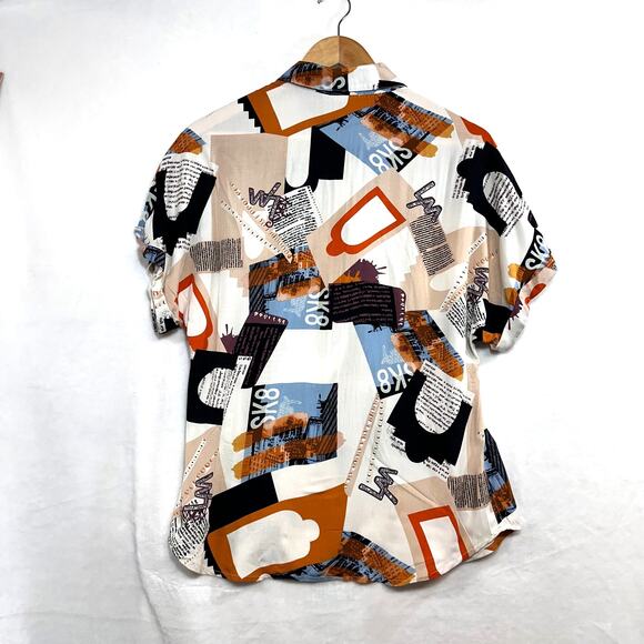 Sunburst Kiss Sz Small Graphic Print Wearable Art Short Sleeve Shirt Funky Retro - Picture 5 of 11